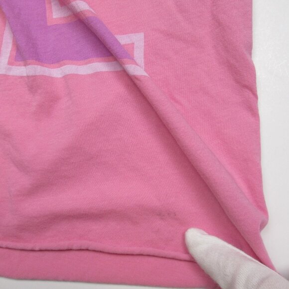 Anthropologie Retro Brand Varsity Graphic Short-Sleeve T-Shirt Bowie Pink S - Picture 6 of 7